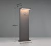 Słupek ogrodowy LED kolor antracyt aluminiowy minimalistyczny klasyczny uniwersalny czujnik ruchu i zmierzchu ściemnialny BLYDE HYBRID IP65 553569142 Trio